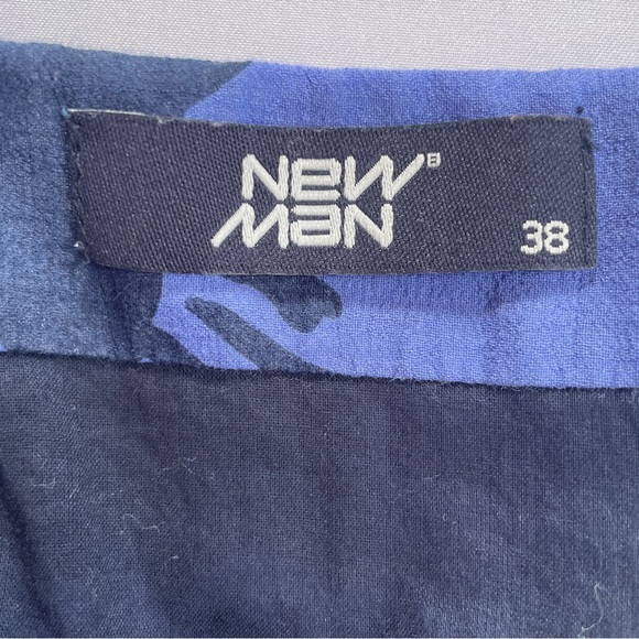 Rare 90s-00s New Man Blue Floral Cotton Mini Skirt - Sz 38F - Picture 9 of 13